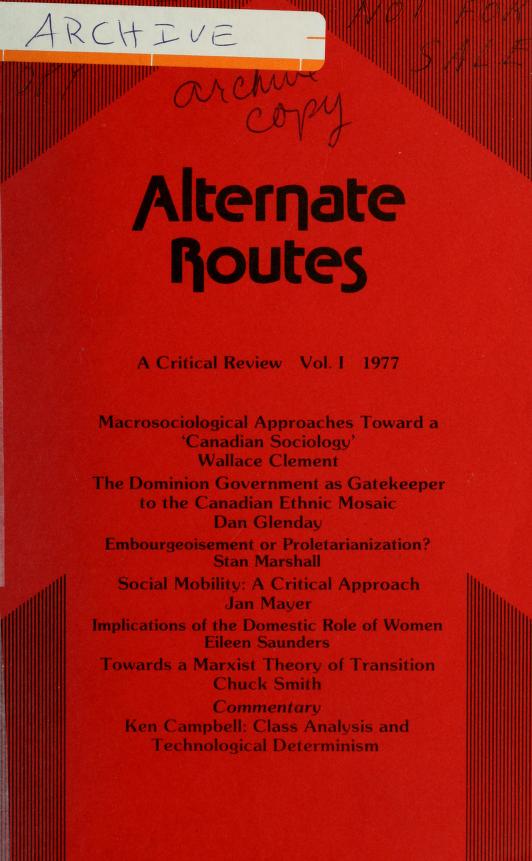 					View Vol. 1 (1977): Alternate Routes: A Critical Review
				