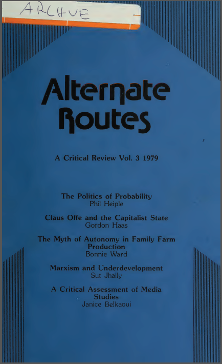 					View Vol. 3 (1979): Alternate Routes: A Critical Review
				