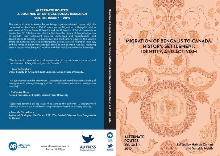 					View Vol. 30 No. 1 (2019): Migration of Bengalis to Canada: History, Settlement, Identity and Activism
				