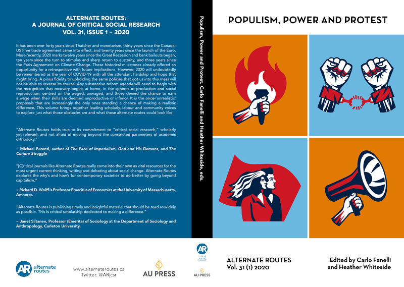 					View Vol. 31 No. 1 (2020): Populism, Power and Protest
				